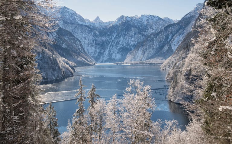 Blick über den Königssee vom Malerwinkel, Naitonalpark Berchtesgaden